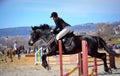 Equestrian girl jump Varna Bulgaria Royalty Free Stock Photo