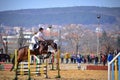 Equestrian girl jump Varna Bulgaria Royalty Free Stock Photo