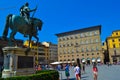 Equestrian Monument of Cosimo I in Piazza della Signoria. Florence, Italy. Royalty Free Stock Photo