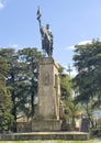 Equestrian monument representing the Patria Vincitice outside the Porta san Pietro of Lucca, Italy.