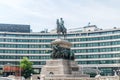 Equestrian monument to the Tsar Liberator in the centre of Sofia, the capital of Bulgaria Royalty Free Stock Photo