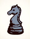 Chess figure. Horse. Vector drawing