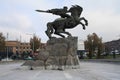 Equestrian sculpture of David Sasuntsi, Armenian national hero. Railway station of Yerevan