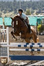 Equestrian show jumpers practice at Jefferson County fairgrounds