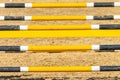 Equestrian Show Jumping Outdoor Arena Closeup Poles Royalty Free Stock Photo