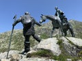 Equestrian statue of Alexander Suvorov der Marsch des Generals or General Alexander Suworow Denkmal on the Gotthard pass