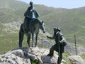 Equestrian statue of Alexander Suvorov der Marsch des Generals or General Alexander Suworow Denkmal on the Gotthard pass