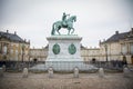 The Equestrian statue at Amalienborg. The Royal home in Copenhagen. Denmark