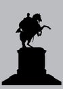 Equestrian Statue of Bolivar Silhouette