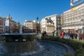 Equestrian Statue of Carlos III at Puerta del Sol in Madrid, Spain Royalty Free Stock Photo