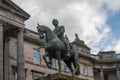 Equestrian statue of Charles II in the centre of parliment square Edinburgh Scotland