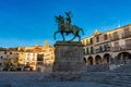 Equestrian statue of the conquistador Francisco Pizarro in Trujillo, Spain