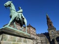 Equestrian statue in Copenhagen, Denmark Royalty Free Stock Photo