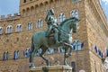 Equestrian statue of Cosimo de 'Medici. Florence, Italy Royalty Free Stock Photo