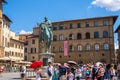 Equestrian statue of Cosimo de Medici on Piazza della Signoria in Florence, Tuscany, Italy