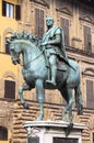 Equestrian statue of Cosimo I in Florence Royalty Free Stock Photo