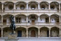 Equestrian statue of duke eberhard in the patio Old Castle, Stuttgart, Germany.The old castle is one of the oldest places in Stutt