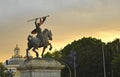 Equestrian statue of El Cid Campeador in Seville Andalusia Spain