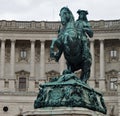 Emperor Franz Joseph II Statue Vienna Austria Royalty Free Stock Photo