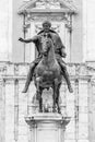 Equestrian statue of Emperor Marcus Aurelius on Piazza del Campidoglio, Capitoline Hill, Rome, Italy Royalty Free Stock Photo