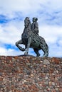 Equestrian statue of Empress Elizabeth Petrovna. Baltiysk, Russia