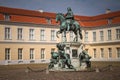 Germany; Berln; , Equestrian statue of Friedrich Wilhelm I - Elector Of Brandenburg in front of Charlottenburg castle