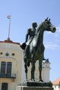 Equestrian statue in front of the historic riding hall Royalty Free Stock Photo