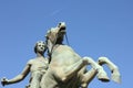 Equestrian statue in front of the Royal Palace, Turin, Italy Royalty Free Stock Photo