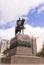 Equestrian statue of General Artigas in Plaza Independencia, Montevideo, Uruguay Royalty Free Stock Photo