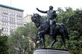 Equestrian statue of General George Washington, in the south sid