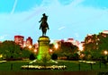 Equestrian statue of George Washington by Thomas Ball