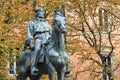 Equestrian statue of Giuseppe Garibaldi in Bologna Royalty Free Stock Photo