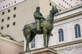 Equestrian statue of Giuseppe Garibaldi in Genoa, Italy Royalty Free Stock Photo