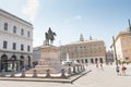 The equestrian  statue of Giuseppe Garibaldi in Genova Royalty Free Stock Photo