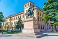 Equestrian statue of Giuseppe Garibaldi in Verona, Italy Royalty Free Stock Photo