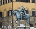 An equestrian statue honoring the first Grand Duke of Tuscany, Cosimo I de` Medici Royalty Free Stock Photo