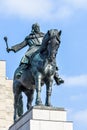 Equestrian statue of Jan Zizka near Vitkov memorial Royalty Free Stock Photo