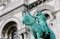 Equestrian Statue of Joan of Arc at the Sacre Coeur in Paris Royalty Free Stock Photo