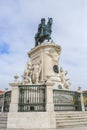 Equestrian Statue of Joseph I at Praza do Comercio. Sculped by  Joaquim Machado de Castro,1775 Royalty Free Stock Photo