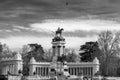 Equestrian statue of King Alfonso XII inside the Retiro Park in Madrid, Spain Royalty Free Stock Photo