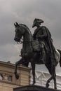 The equestrian statue of King Frederick II of Prussia Friedrich the Great at the east end of Unter den Linden street in Berlin,