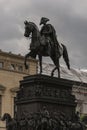 The equestrian statue of King Frederick II of Prussia Friedrich the Great at the east end of Unter den Linden street in Berlin,