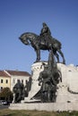 Equestrian Statue (King Mathias, Matyas) in Cluj Napoca, Transylvania, Romania