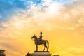 The Equestrian Statue of King Rama V under sunset Royalty Free Stock Photo