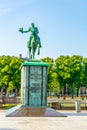 Equestrian statue of king Willem II in front of the Binnenhof in the Hague, Netherlands Royalty Free Stock Photo