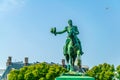 Equestrian statue of king Willem II in front of the Binnenhof in the Hague, Netherlands Royalty Free Stock Photo