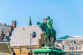 Equestrian statue of king Willem II in front of the Binnenhof in the Hague, Netherlands Royalty Free Stock Photo