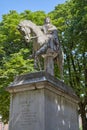 Equestrian statue of Louis XIII by Jean-Pierre Cortot 1787-1843 in a sunny summer day in Paris