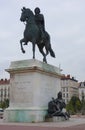 Equestrian statue of Louis XIV on the Place Bellecour in Lyon
