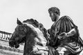 Equestrian statue of Marco Aurelio in Rome Royalty Free Stock Photo